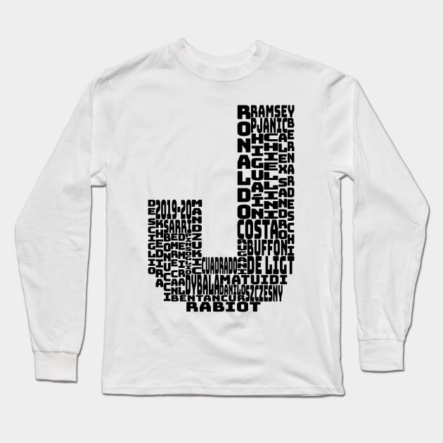 JUVENTUS - 2019 - 2020 - BLACK TEXT Long Sleeve T-Shirt by gin3art